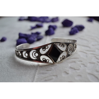 Brazalete en Plata y Aabache, colección Melibea - Imagen 2