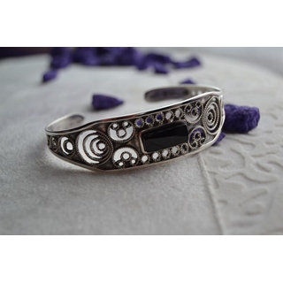 Brazalete en Plata y Azabache, colección Melibea - Imagen 1