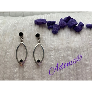 Pendiente plata y azabache colección Cobi20 - Imagen 2