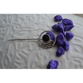 Pincho-Alfiler en Plata y Azabache - Imagen 1